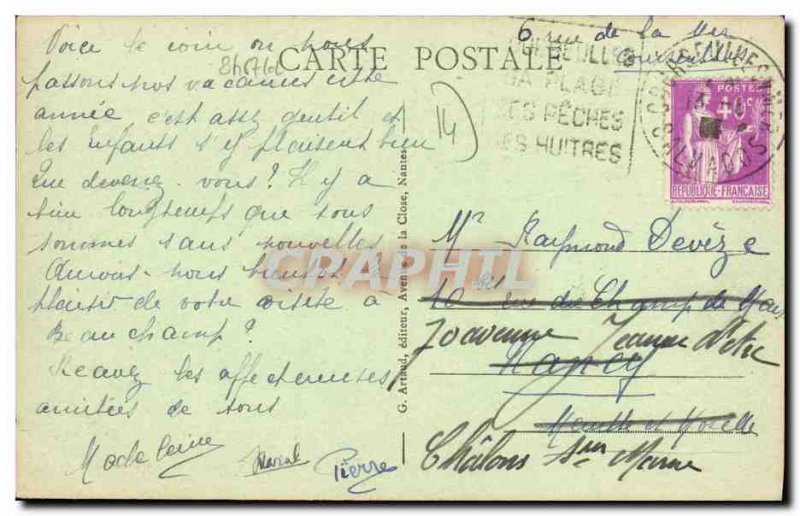 Postcard Old Courseulles Parcs Oysters