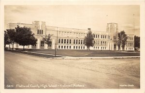 J8/ Kalispell Montana RPPC Postcard c1951 Flathead County High School 206