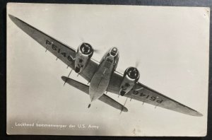 Mint Netherlands Real Picture Postcard RPPC US Army Bomber Fighter Airplane 