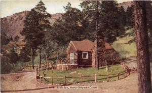 E32/ North Cheyenne Canon Colorado Postcard 1911 Bruin Inn Building