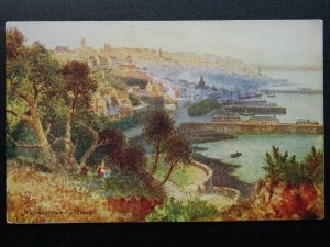 Channel Islands GUERNSEY from Fort George Artist H.B. Wimbush - Old Postcard