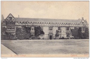 St. John's College, Oxford (Oxfordshire), England, UK, 1900-1910s