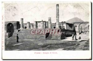 Italy Italia Pompei Old Postcard Templo di Giove
