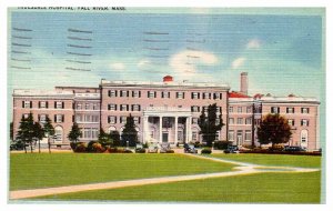 Postcard HOSPITAL SCENE Fall River Massachusetts MA AT6871