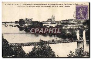 Postcard Old Bridge Tours General view Bonaparte bridge the stone bridge and ...