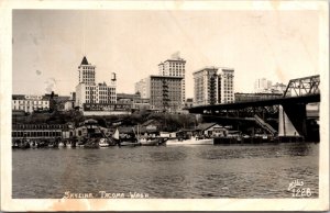 Real Photo Postcard Skyline of Tacoma, Washington