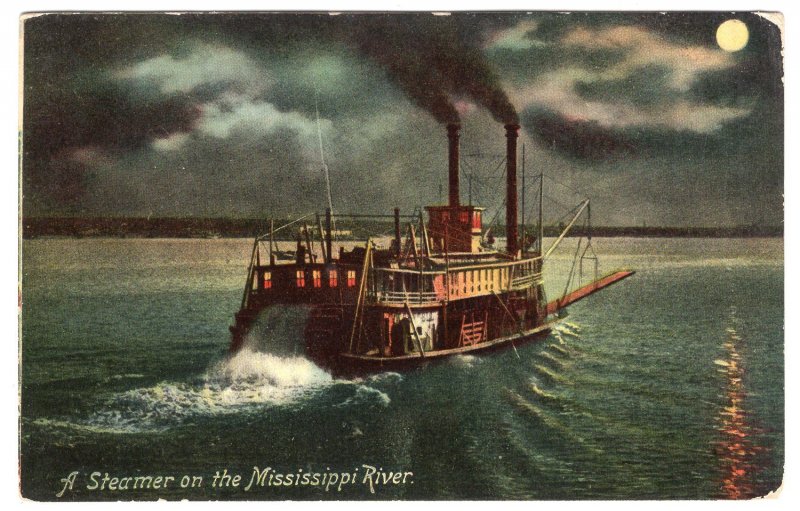 A Steamer on the Mississippi River