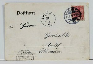 Germany 1902 King of Italy Victor Emanuel in Berlin Arlof Sweden Postcard L2