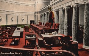 Vintage Postcard Supreme Court Room Latrobe After Greek Models Washington D.C.