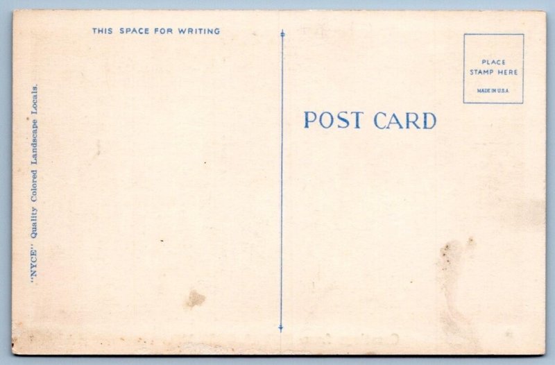 1940's GREETINGS FROM ROYAL OAK MARYLAND MD VINTAGE SCENIC LINEN POSTCARD #1