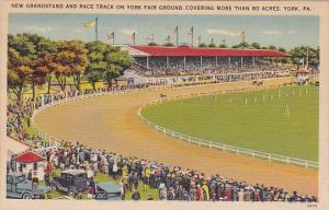 Pennsylvania York New Grandstand And Race Track On York Fair Ground Covering ...