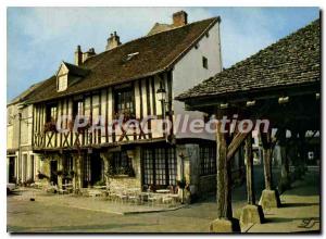 Postcard Modern NOLAY timbered Les Halles