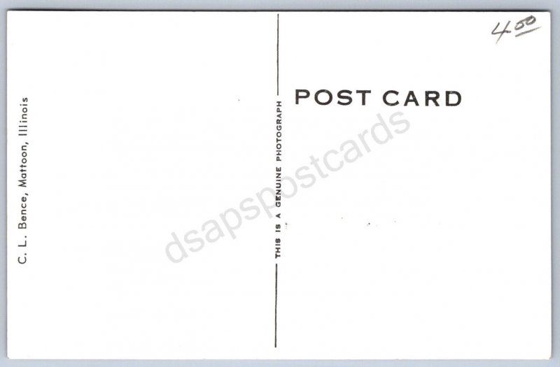 K44/ Sullivan Illinois RPPC Postcard c40-50s Township High School 298