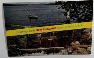 Vintage Postcard Greetings from New England Vacationland K2