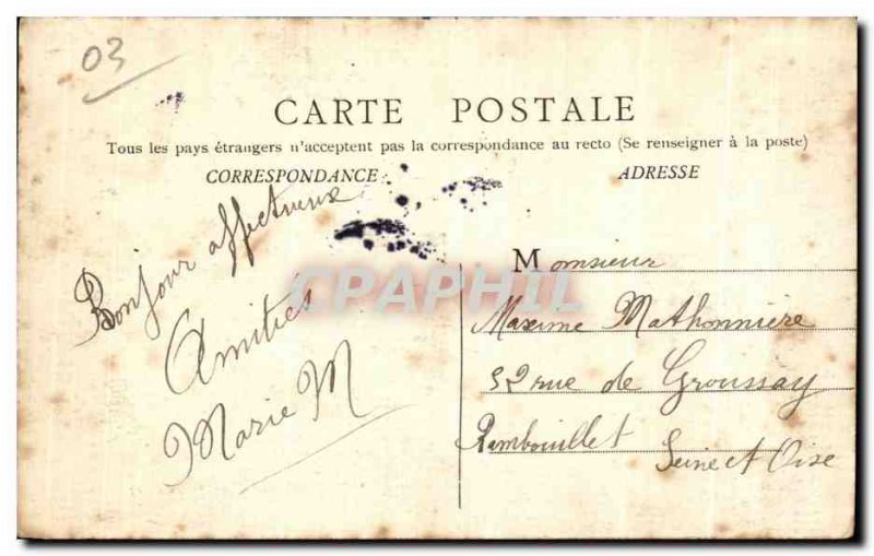 Old Postcard Moulins Bridge Régemortes