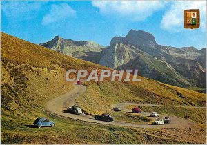 Modern Postcard Route Col d'Aubisque (altitude 1210 m) The Pyrenees Citroen 2CV