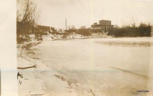 C-1912 SIOUX FALLS SOUTH DAKOTA River Factory Bridge postcard RPPC 12232