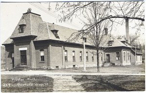 Saxton's River VT Proctor Hall Real Photo RPPC Postcard