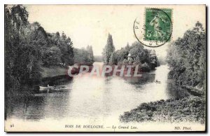 Old Postcard Bois de Boulogne Paris Le Grand Lac