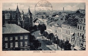 Germany Aachen Kapuzinergraben Vintage Postcard C275