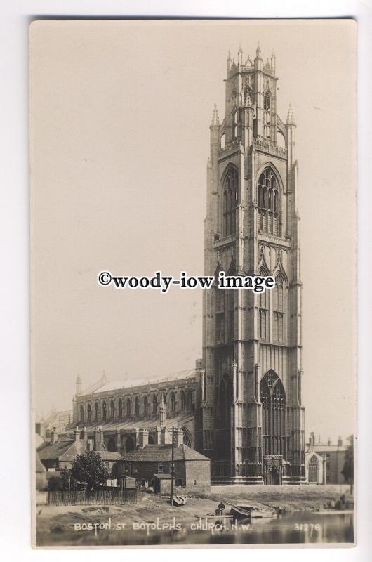 cu2071 - St. Botolph's Church by the River, in Boston, Lincolnshire - Postcard