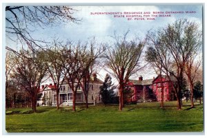 St. Peter Minnesota MN Postcard Superintendent's Residence Ward State Hospital