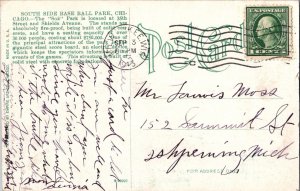 Chicago White Sox Ballpark, South Side baseball Postcard JW15