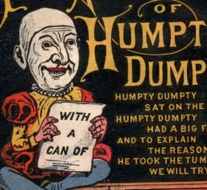 1877 Gantz's Sea Foam Humpty Dumpty Policeman Comical Oddball Booklet Set F116