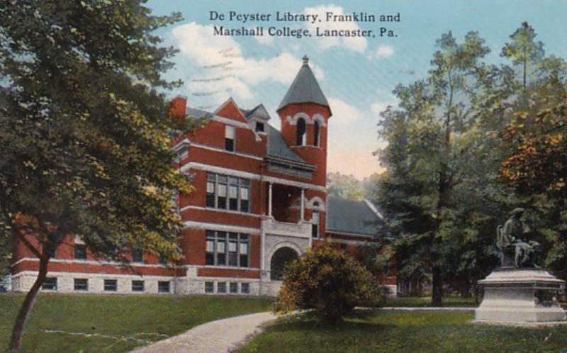 Pennsylvania Lancaster De Peyser Library Franklin and Marshall College 1922 C...