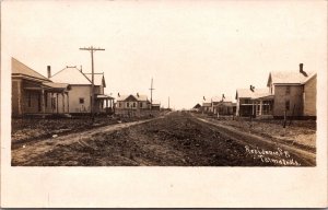 Real Photo Postcard Residence Street in Talmage, Kansas