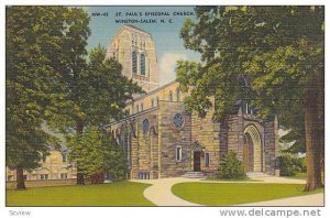 Exterior, St. Paul's Episcopal Church, Winston-Salem, North Carolina, 30-40s