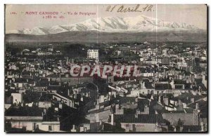 Old Postcard Canigou Vu Perpignan