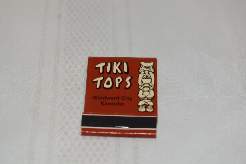 Tiki Tops Winward City Kaneohe Hawaii 20 Strike Matchbook 