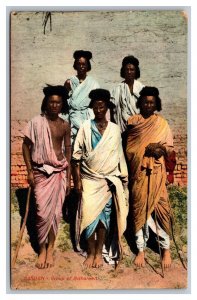 Postcard Aswan Assuan Egypt Group Of Bishareen pc2086