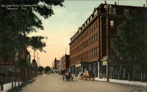 Orlando Florida FL San Juan Hotel Street Scene c1910 Vintage Postcard