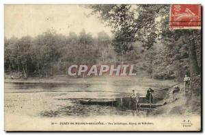 Postcard Old Foret Meudon Bellevue Artistic view Etang de Villebon Children