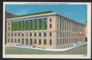 Pennsylvania SCRANTON U.S. Post Office and Federal Building Scranton News Linen