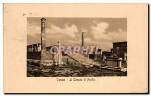 Old Postcard Pompei Tempio di Apollo