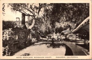 Postcard Bungalow Court at Hotel Maryland in Pasadena, California