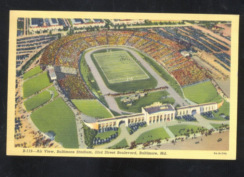 BALTIMORE MARYLAND BALTIMORE COLTS FOOTBALL STADIUM VINTAGE POSTCARD