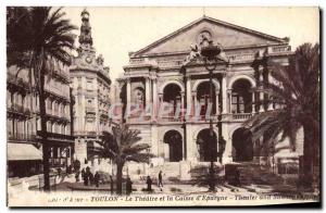 Old Postcard Bank Toulon theater and Caisse d & # 39Epargne