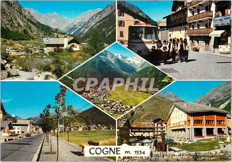 Modern Postcard Greetings from Cogne