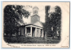 1906 St. Pauls Episcopal Old Time Church Augusta Georgia GA Postcard