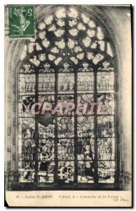 Postcard Ancient Church of Brou Stained Triumph of the Virgin