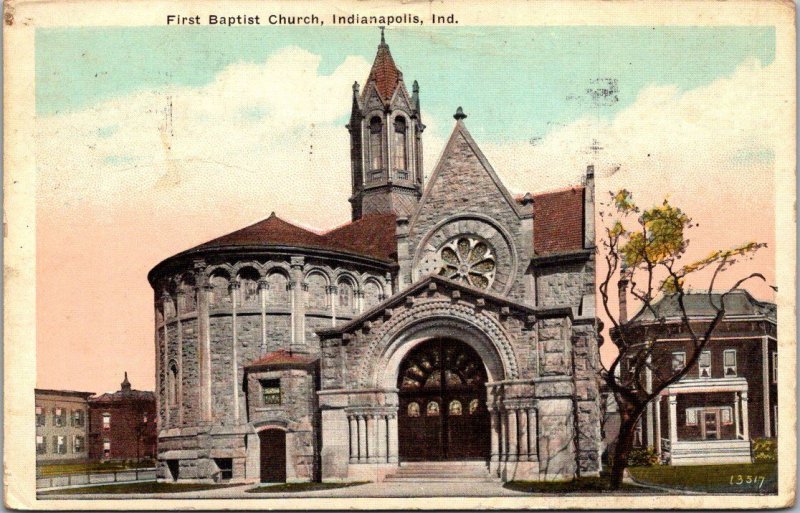 Indiana Indianapolis First Baptist Church 1924