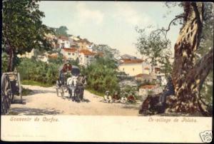 greece, CORFOU CORFU, Peleka Village, Horse Cart (1899)