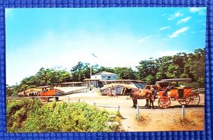 Vintage Fort Holmes Horse Carriage Tours Mackinac Island Michigan Postcard