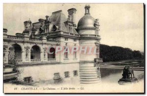 Old Postcard Chantilly Chateau The Right Wing