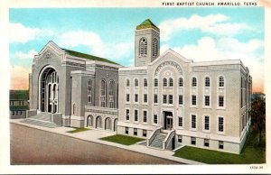Texas Amarillo First Baptist Church Curteich
