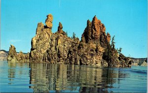 Phantom Ship Crater Lake National Park Oregon OR Postcard VTG UNP Plastichrome  